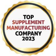 Top supplement manufacturing company 2023 badge