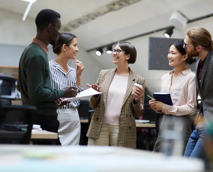 Group of people talking