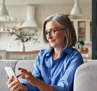 Woman using smartphone