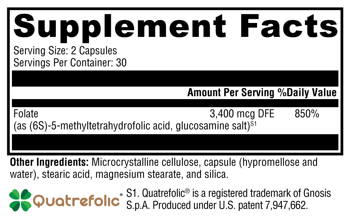 Supplement facts. For more information please call 1 (800) 647-6100