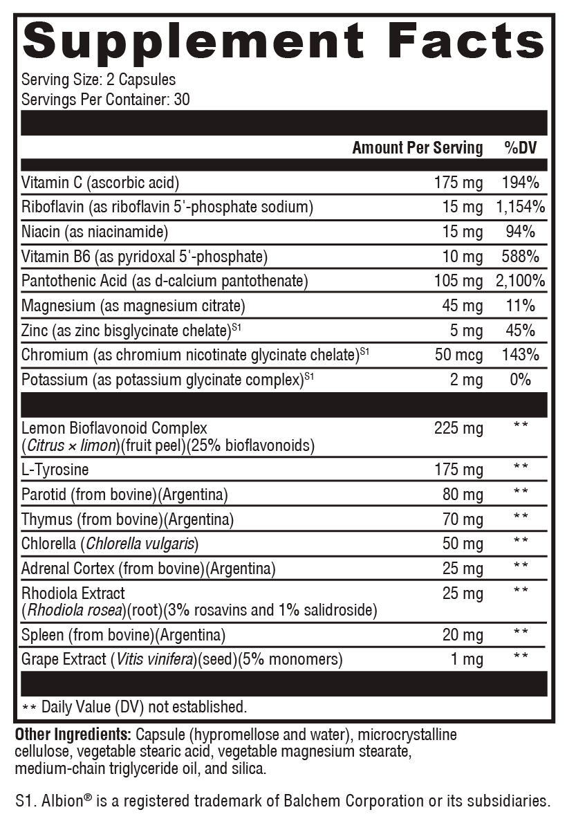 Supplement facts. For more information please call 1 (800) 647-6100
