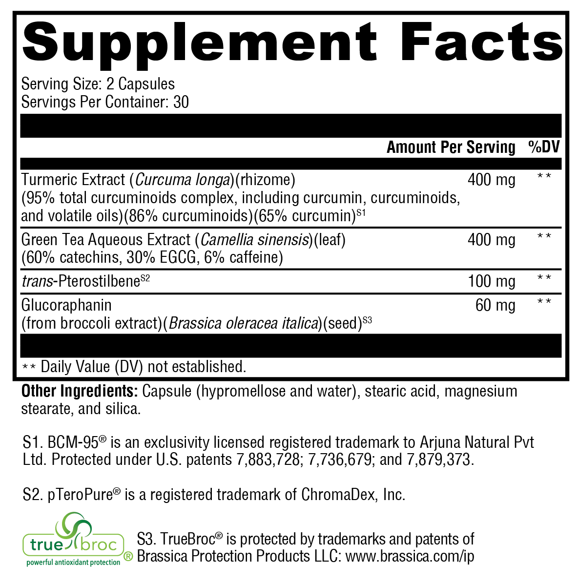 Supplement facts. For more information please call 1 (800) 647-6100