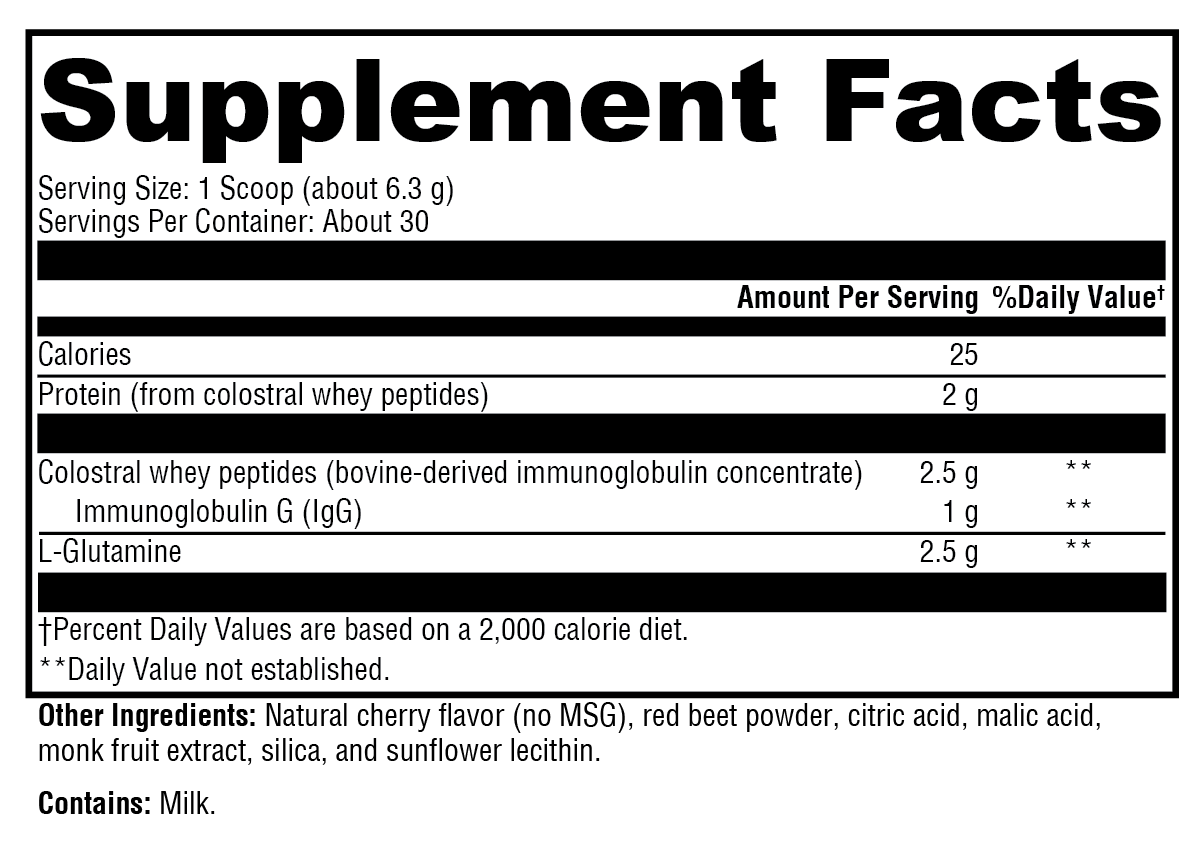 Supplement facts. For more information please call 1 (800) 647-6100