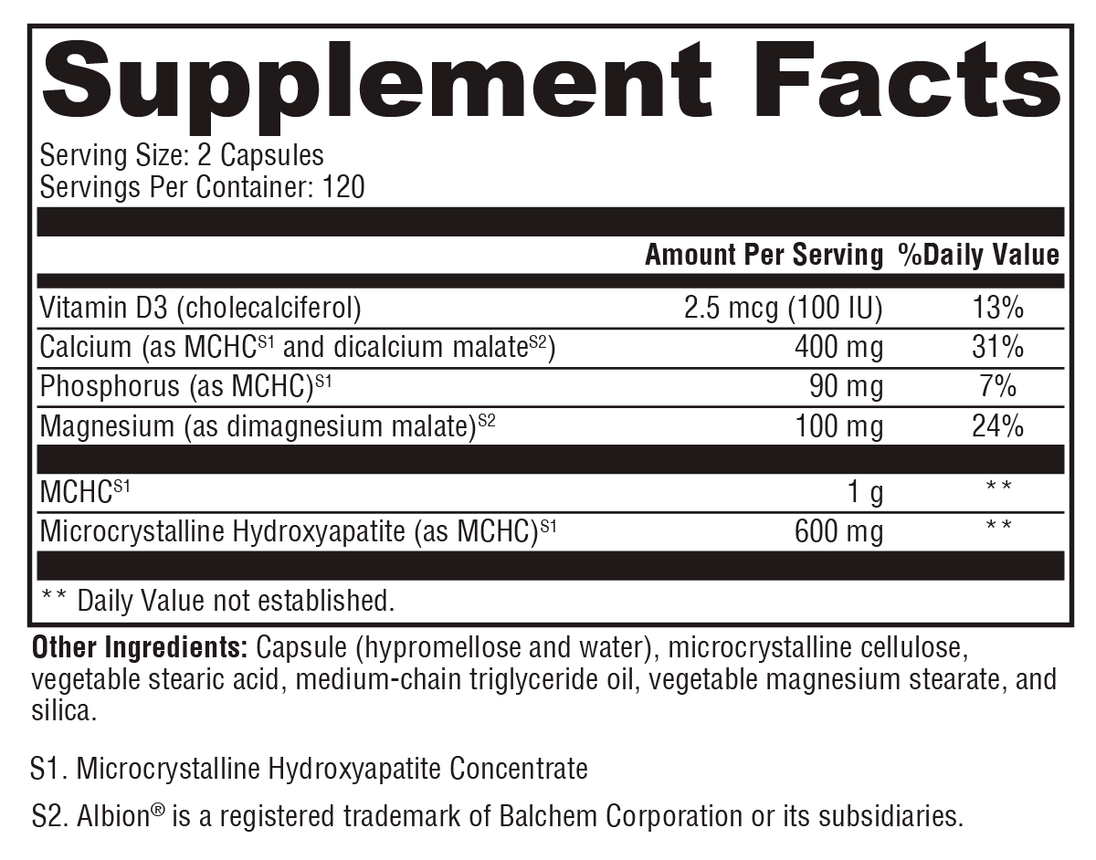 Supplement facts. For more information please call 1 (800) 647-6100